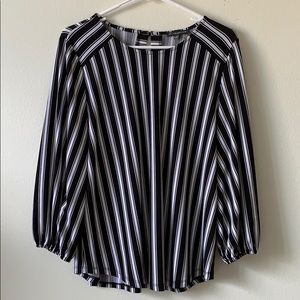 NWOT Black and White Striped shirt